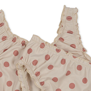 Детский купальник раздельный Konges Slojd "Bikini Collette Dot Rose", красный горох